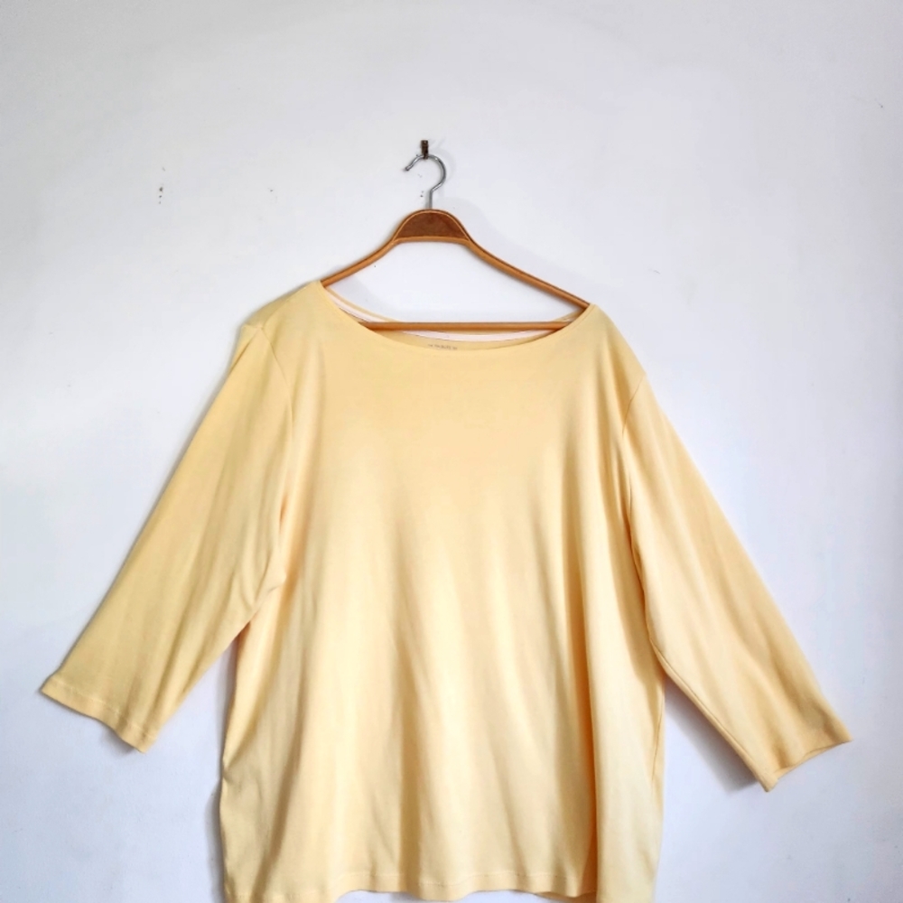 TALBOTS....Women's Soft Yellow Top